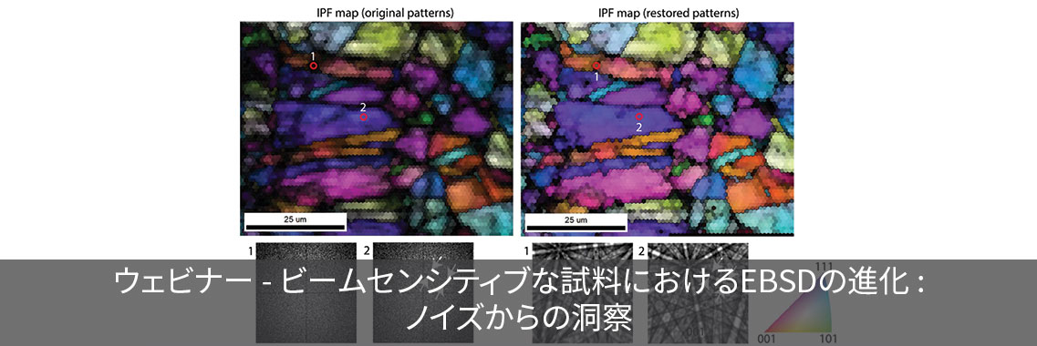 ウェビナー - ビームセンシティブな試料におけるEBSDの進化 : ノイズからの洞察