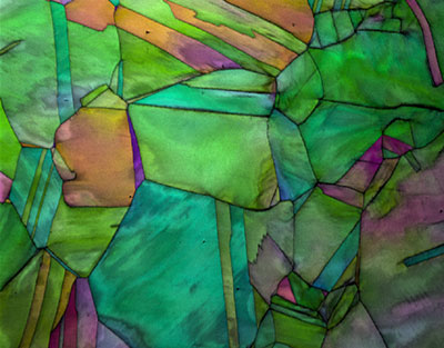 Velocity Pro検出器で2,000点/秒、99％以上の指数付け精度で測定した真鍮のEBSD方位マップ