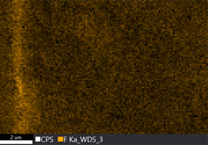 EDSおよびWDSマッピングによる電池正極中のフッ素分布の解明